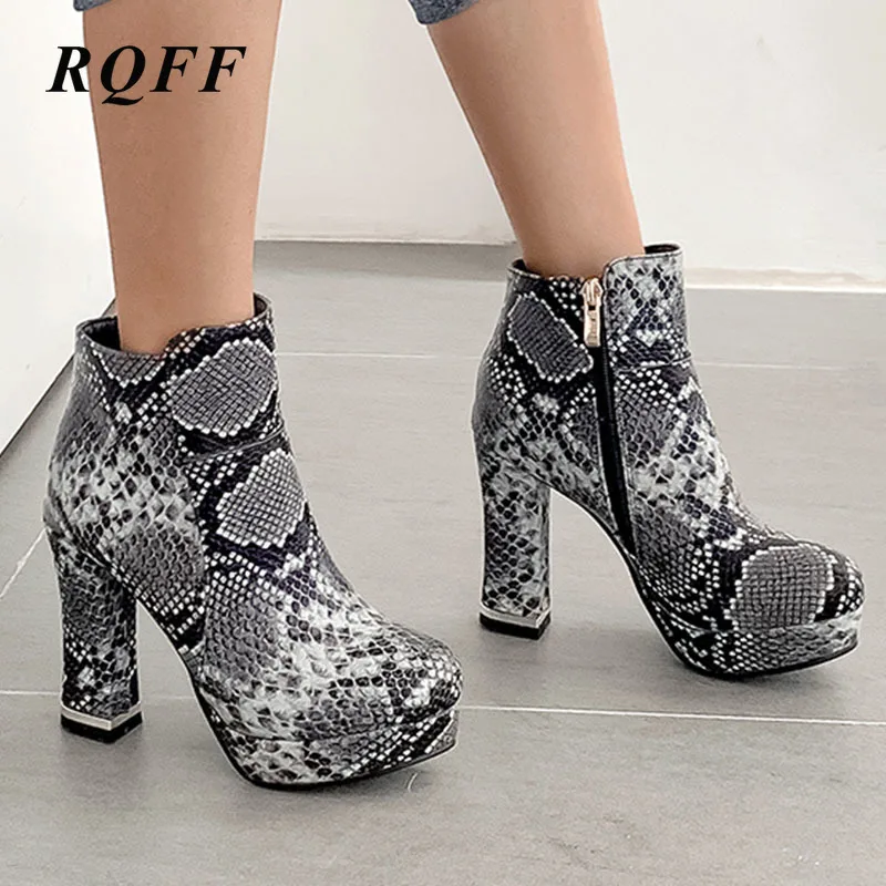 Женские ботильоны на платформе ботинки из искусственной кожи очень высоком