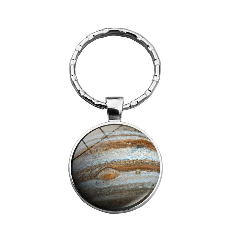 WG 1pc Universe Galaxy Solar System Planet Keychain Moon Sun Earth Pendant Time Gem&ampstone Metal Keyring | Украшения и