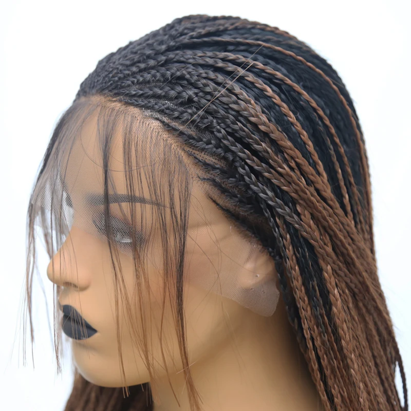 Харизма Омбре коричневые плетеные парики синтетические кружевные передние с