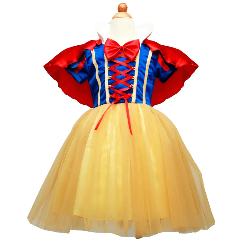 Snow White Princess Dress for Girls Fantasy Christmas Party Dresses Children Clothing Infant Girl Cosplay Costume Kids Clothes | Детская