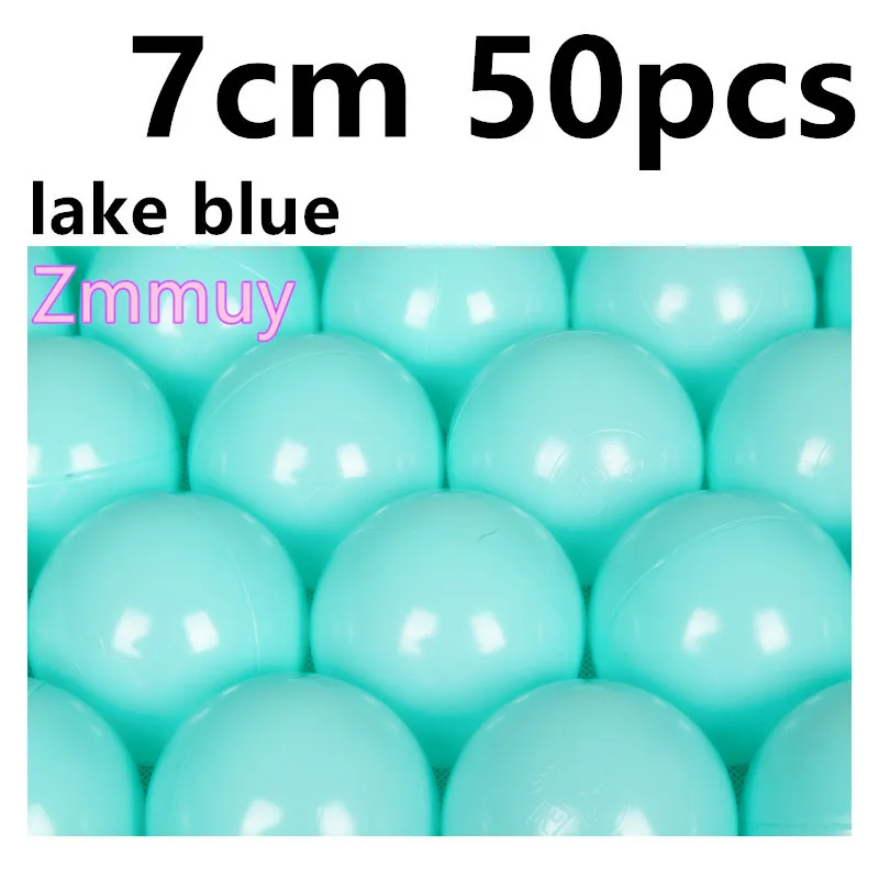 7cm mint green 50pcs 50 шт., 7 см, рождественский подарок, красочный шар, мягкий пластик, Океанский шар, забавный, для маленьких детей, для девочек и мальчиков, плавающая игрушка, бассейн, океан, волнистый шар - Цвет: 7cm mint green 50pcs