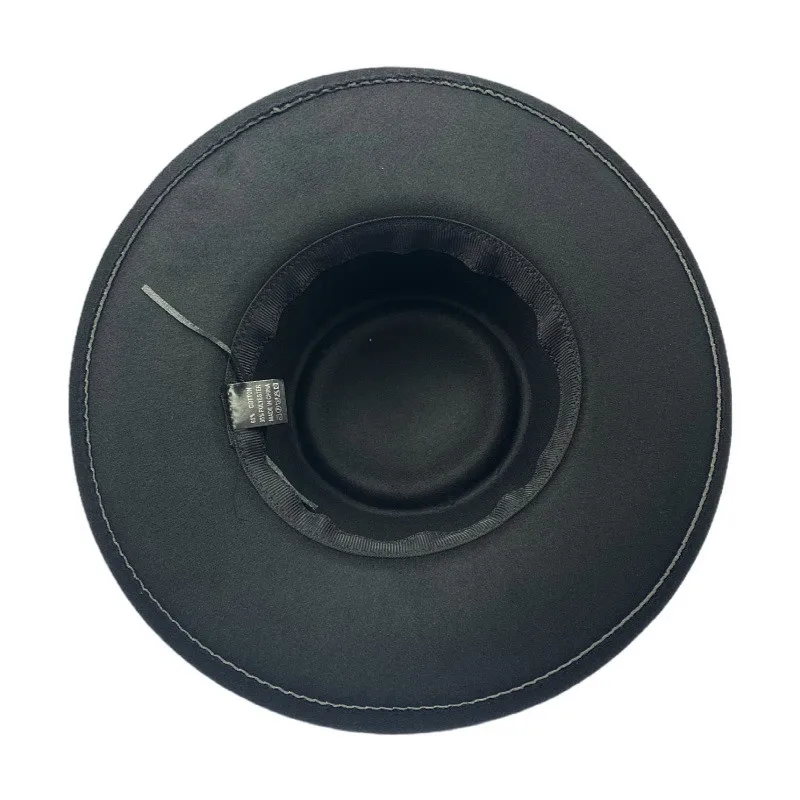 Шляпа Женская шерстяная в британском стиле ретро Осень-зима однотонная черная