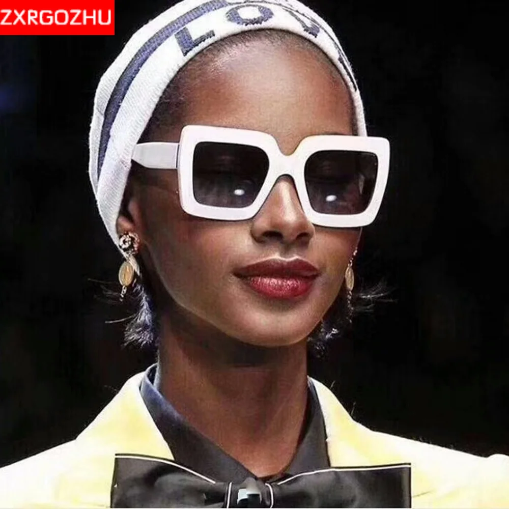 Солнечные очки в пластиковой оправе UV400 женские роскошные квадратные брендовые