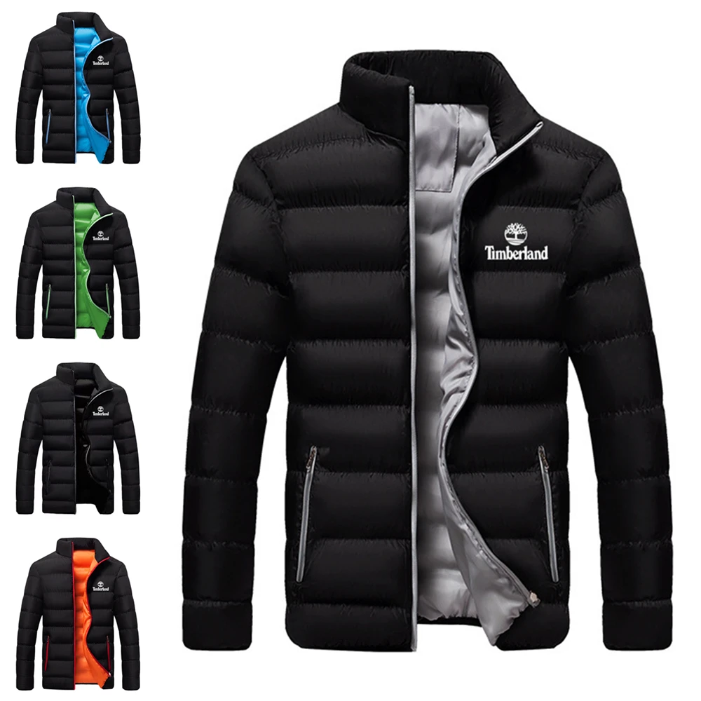 

Men's stand-collar parka, thick solid jacket, fashionable, 2021, M-6XLmens winter jackets and coats men's winter clothing
