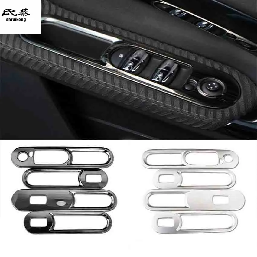 

4 шт./лот, декоративная панель из нержавеющей стали для автомобильного стеклоподъемника, крышка для автомобильных аксессуаров MINI Country Man F60