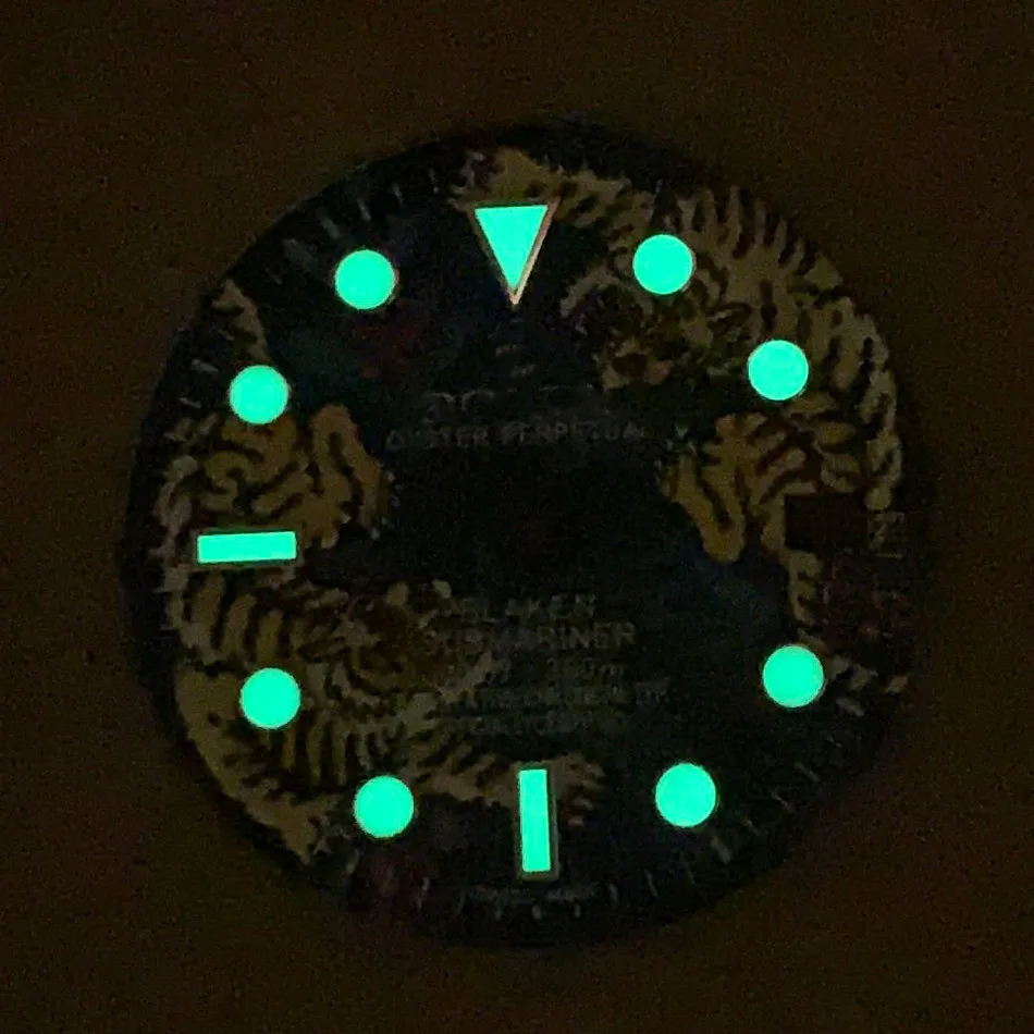 

New dial 28.5mm watch accessories green luminous fit for nh35 dial / nh36 movement