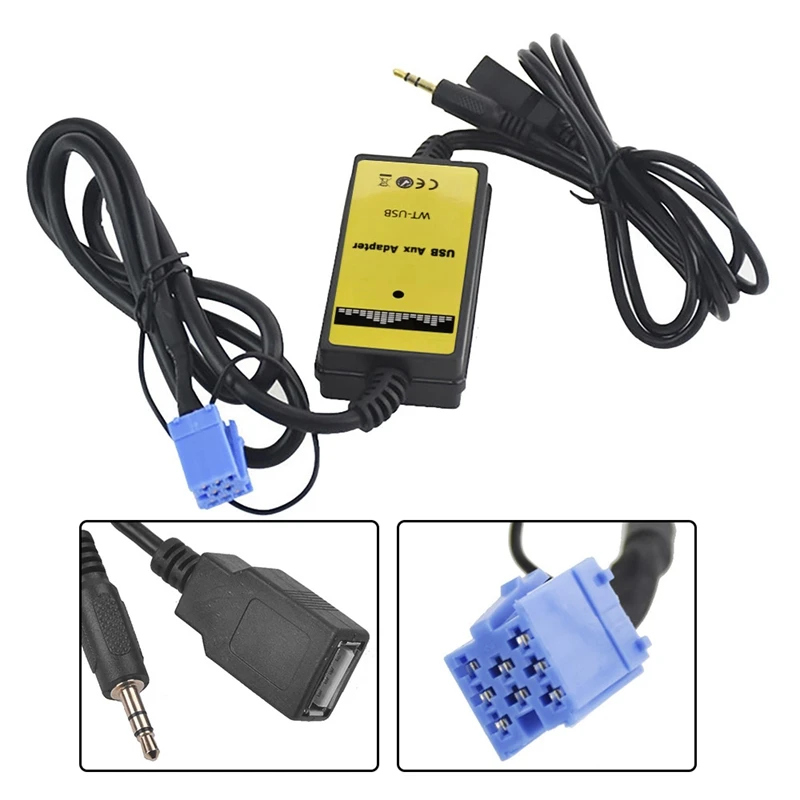 

Car CD Adapter MP3 Audio Interface AUX USB SD Mini 8Pin Connect CD Changer for Skoda Golf Passat