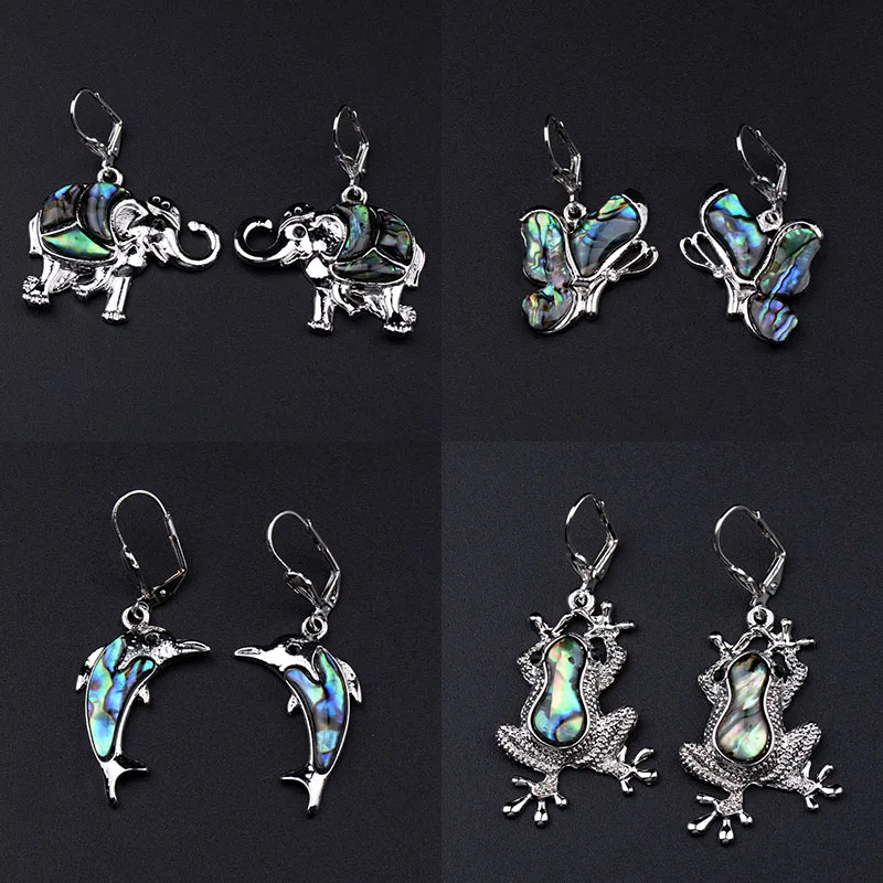 Богемные серьги для женщин натуральная раковина Abalone висячая люстра большая рыба