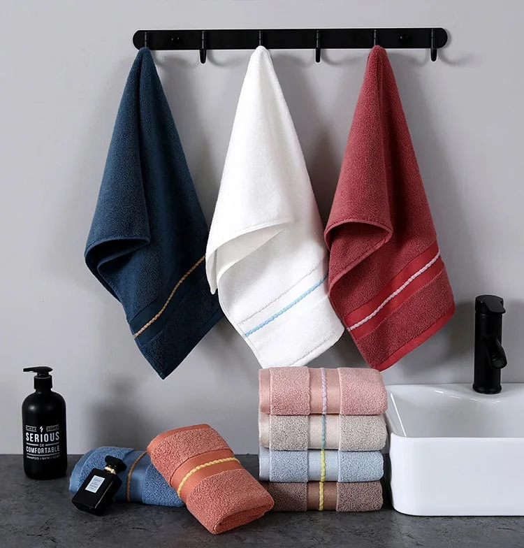 Темно синий серый набор полотенец один кусок 70*140 см банное полотенце два