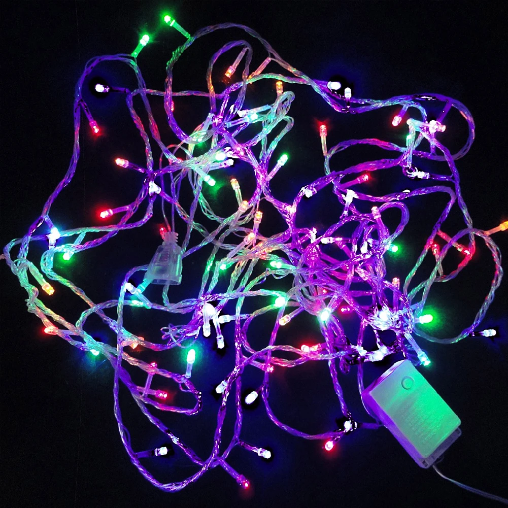 

8 Mode LED Outdoor Light String Waterproof Fairy Garland Christmas New Year Party Garden Street String Decoration