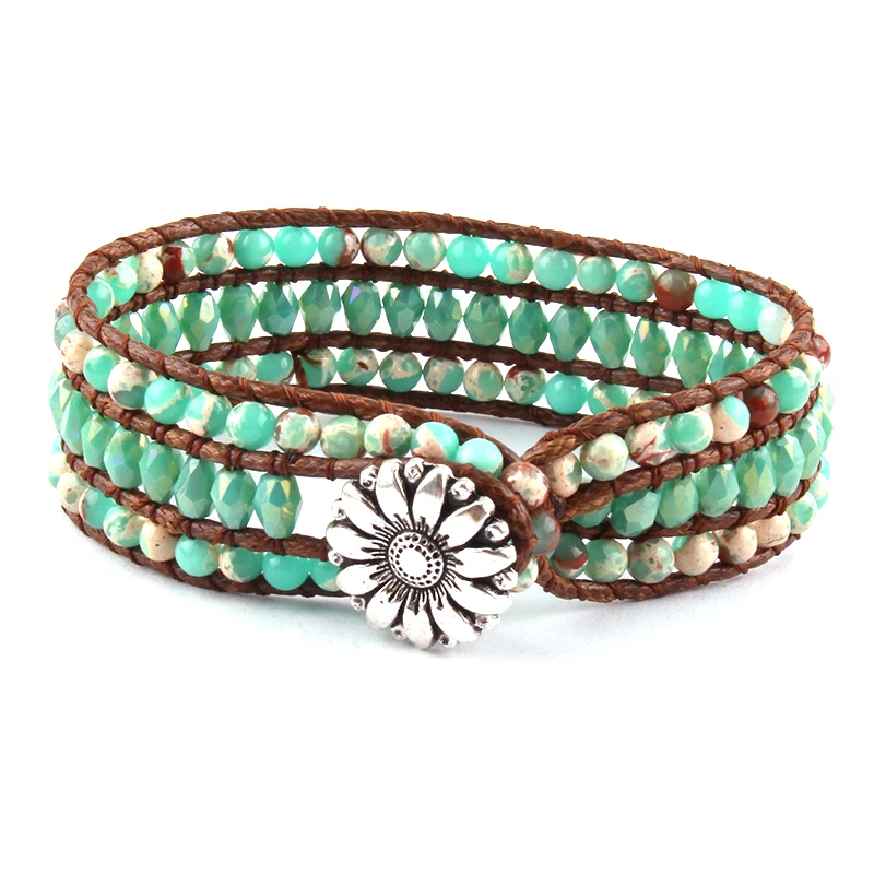 RH модные энергетические ювелирные изделия из натурального камня и стекла ручной