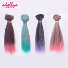 Аксессуары для кукол Adollya BJD, парики сделай сам, прямые волосы для кукол, высокотемпературные длинные волосы для кукол, волосы для шарнирных кукол 15*100 см