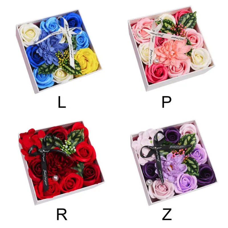 

Handmade Soap Flower Gift Box Simulation Rose Soap Flower Gifts For Honeymoon Friend Soap Artificial Flower Birthday Gift532