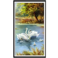 5d diy diamond painting animal swan mosaic painting crafts can be customized home decoration imitation cross stitch