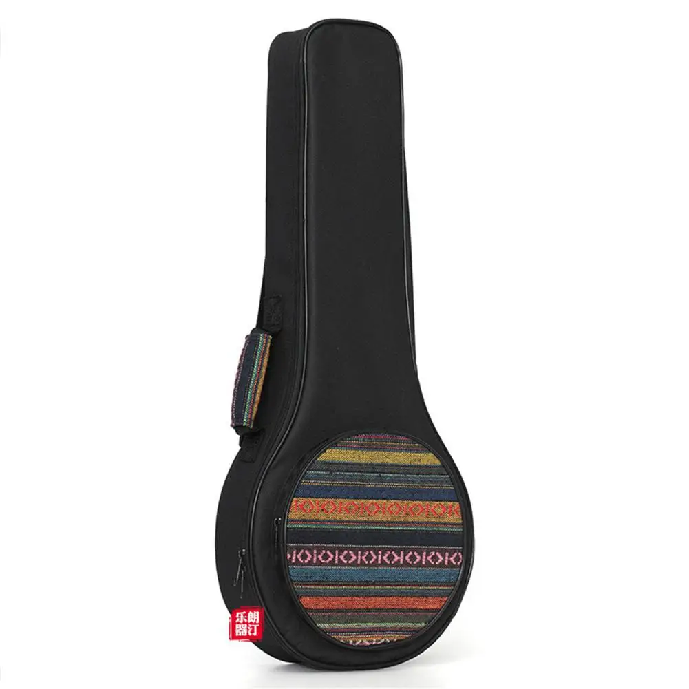 Высококачественный этнический стиль A Форма Сумка для мандолины для mandolin утолщаются плечо Gig Сумка Чехол Frabic черный - Цвет: ethnic style