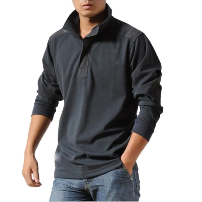 

Cotton Casual T-shirts Men Spring Loose Long Sleeved Tactical Shirts Military Big Size Business Leisure Underwear