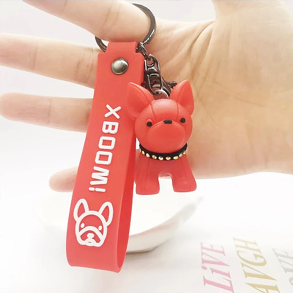 Брелок для ключей в виде французского бульдога подвеска на рюкзак девушек кукла