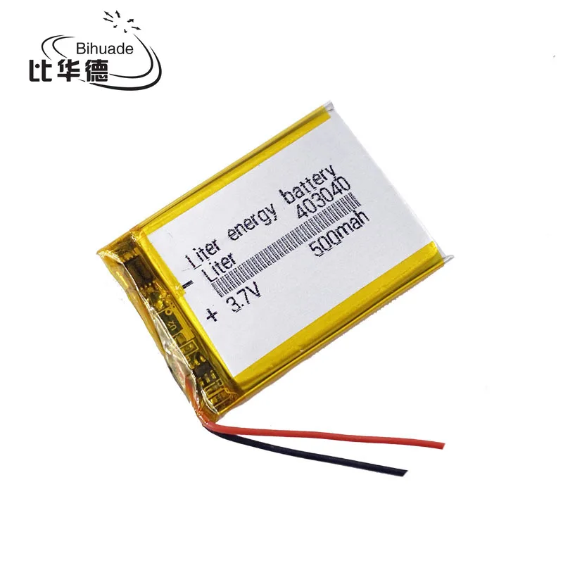 

3.7V lithium polymer battery 043040 403040 500mAh MP3 MP4 GPS Bluetooth 4*30*40mm lithium battery small stereo bluetooth GPS