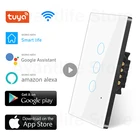 Настенный смарт-выключатель Tuya, сенсорный выключатель с поддержкой Wi-Fi, работает с приложением Alexa и Google Home