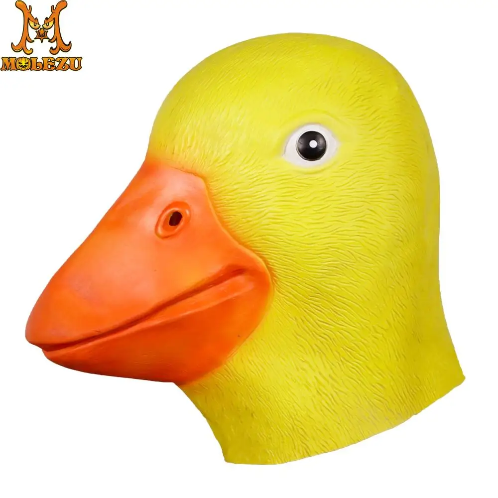 Molezu Хэллоуин желтая утка маска Халат с капюшоном в виде животного маскарадные