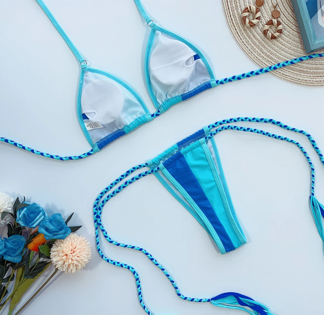 Женский комплект бикини с леопардовым принтом летний купальник на бретелях |