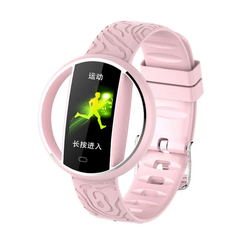 Pink silicone Смарт-Браслет Смарт-браслет пульсометр фитнес-трекер спортивный водонепроницаемый Bluetooth браслет для смартфона - Цвет: Pink silicone