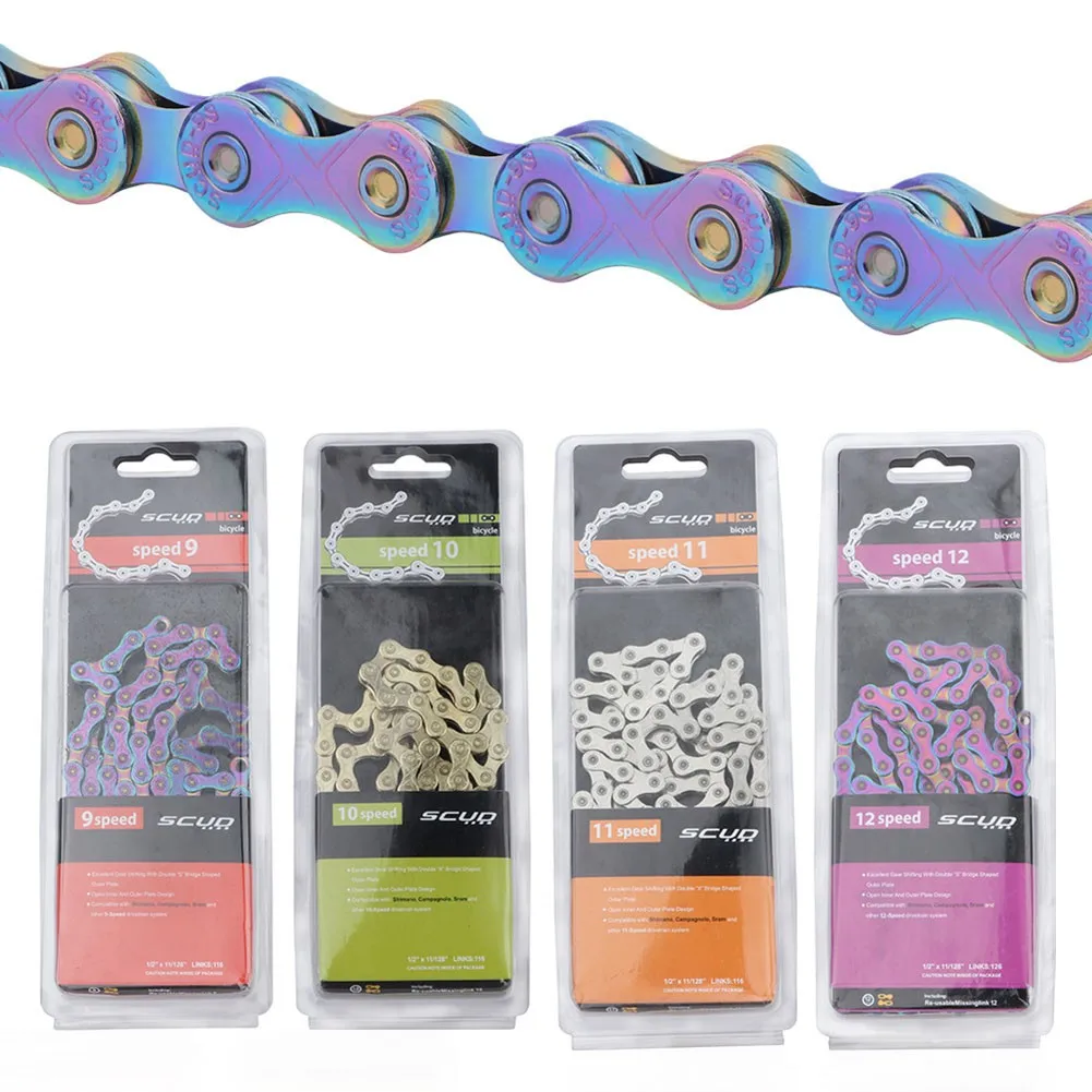 

Bicycle 9/10/11/12 Speed Chain 116 Link For Shimano Compatible Parts Steel MTB Mountain Road Bike Chain Parts