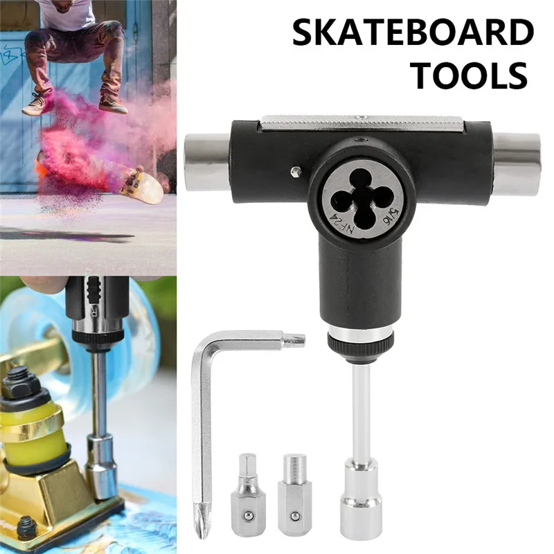 

1 set Skateboard Tools T Type Skate Scooter Skateboard Tools Kick Scooter Mini L Wrench Set Assemble Adjusting Tool Kit Dropship