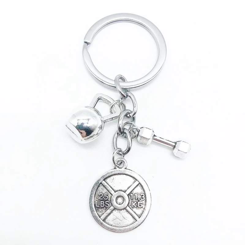 

Fitness Enthusiasts Like Keychain Barbell Dumbbell Round Stick Keychain Fitness Fashion Essential Pendant Meaningful Gift