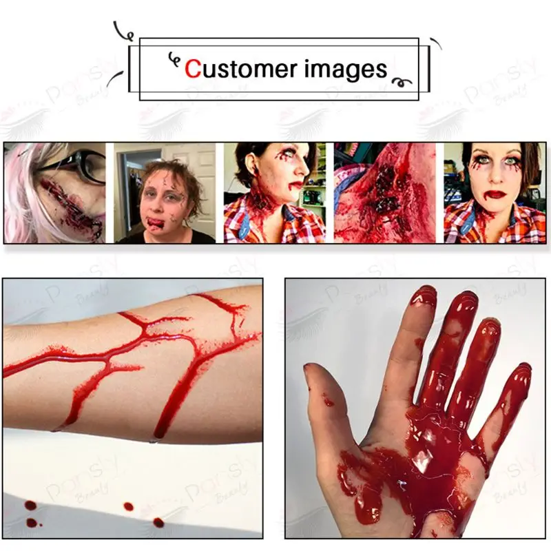 

15g Halloween Fake Blood Makeup Safe Realistic Blood Gel for Cosplay Costume Q6PB