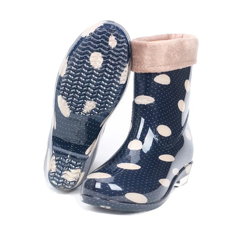 Aleafalling новые ботильоны резиновые сапоги теплые в британском стиле обувь из