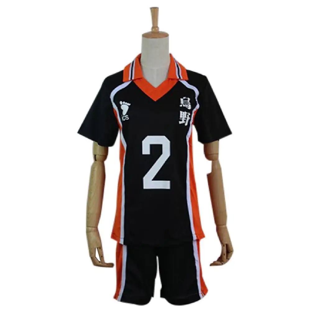 Haikyuu Косплей форма Karasuno Koukou старшая школа Футболка короткий полный комплект