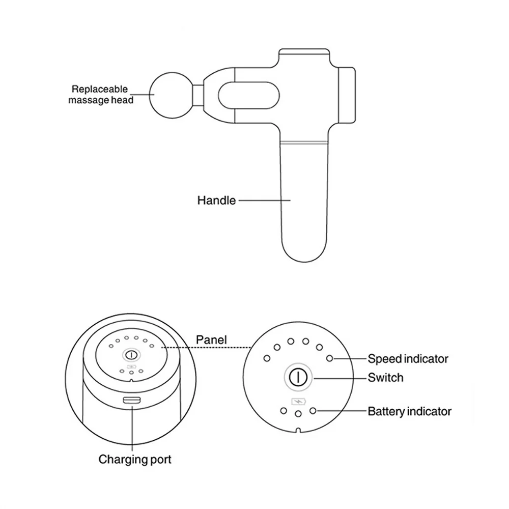 Typc-C USB зарядка портативный усилитель мини маленький массажный автоматический