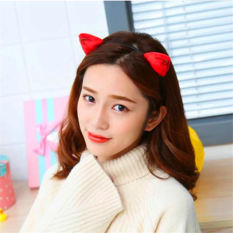 Повязка на голову с котом Женская милый корейский стиль украшение для волос