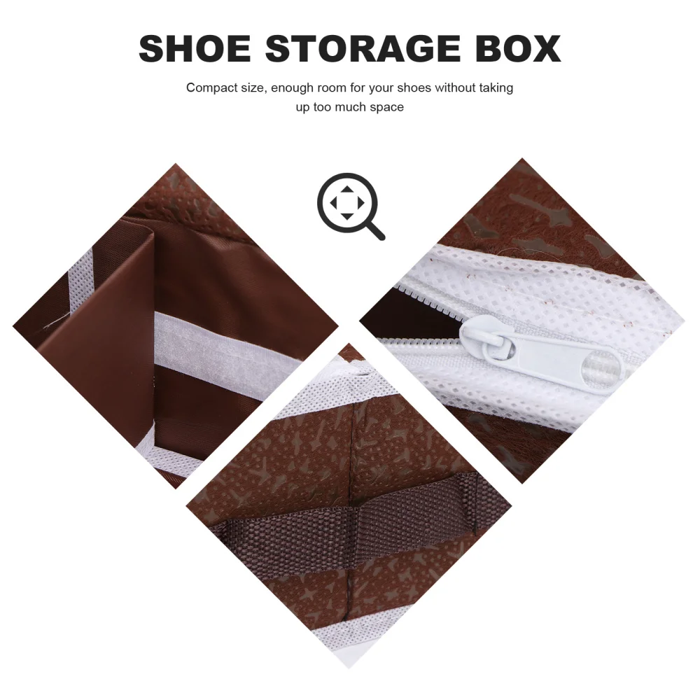 

1pc Foldable Non-woven Shoes Box Household Shoes Box Sundries Storage Box