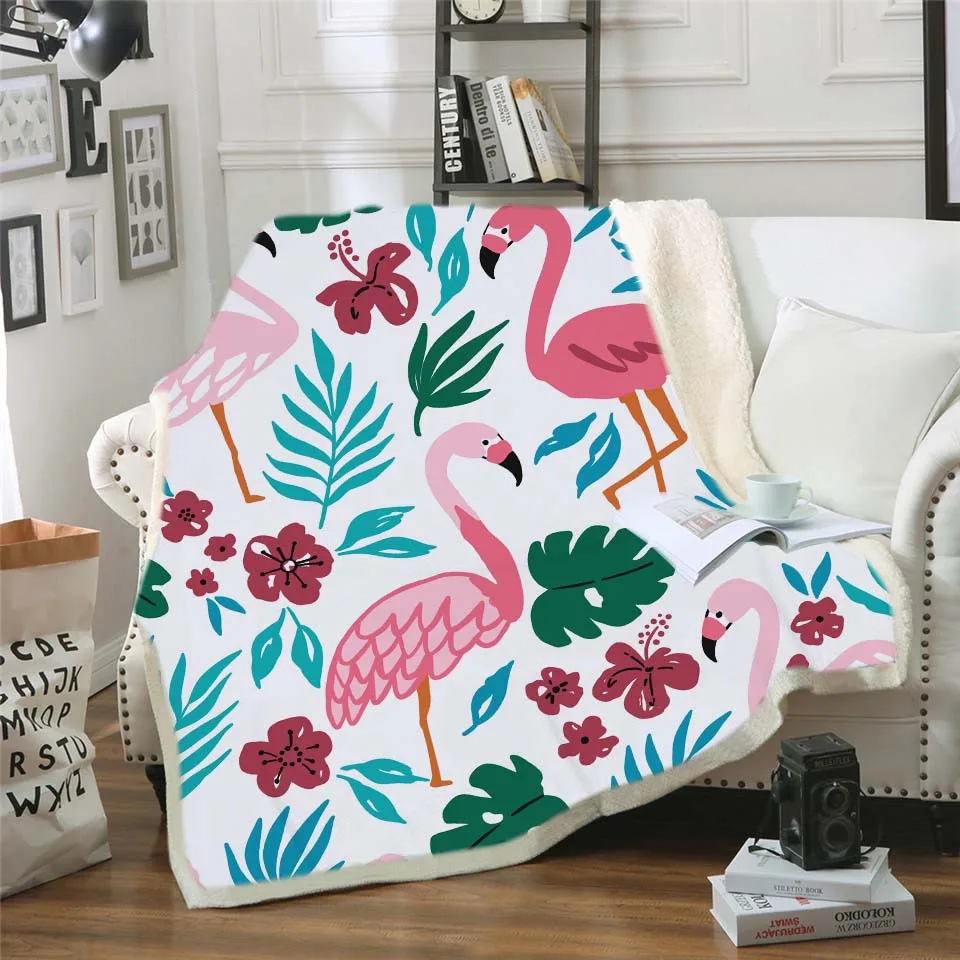 Одеяло с рисунком из мультфильма Всесезонное утепленное супер мягкое флисовое