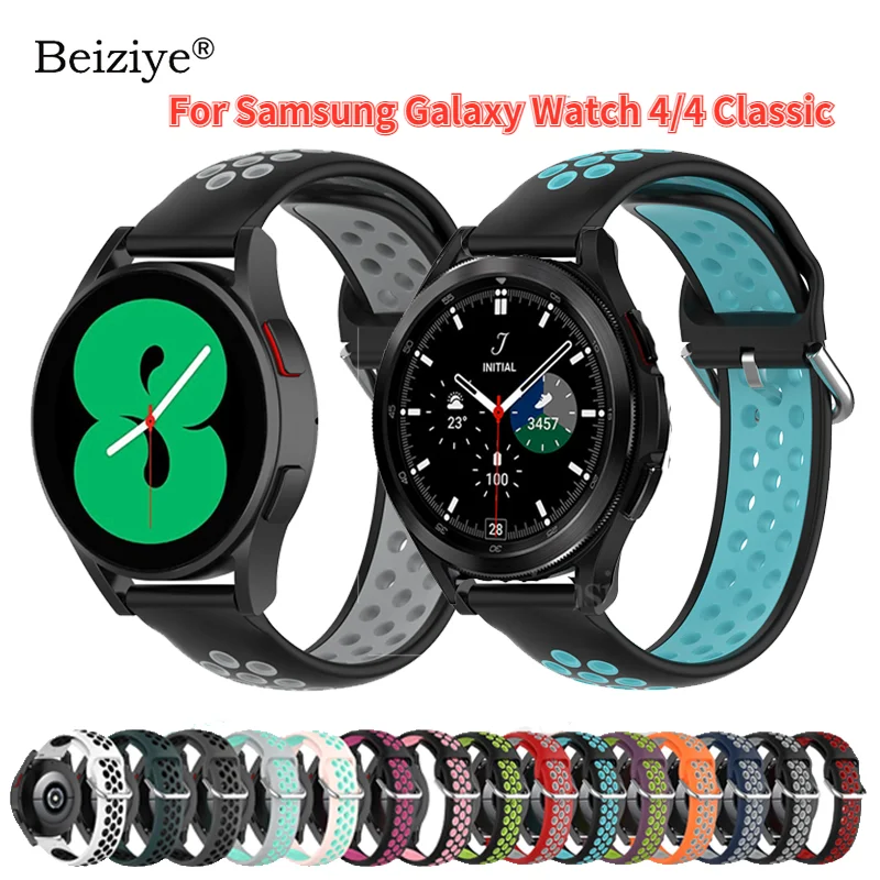 

Силиконовый дышащий ремешок для Samsung Galaxy Watch 4, 42 мм, 46 мм, 40 мм, 44 мм