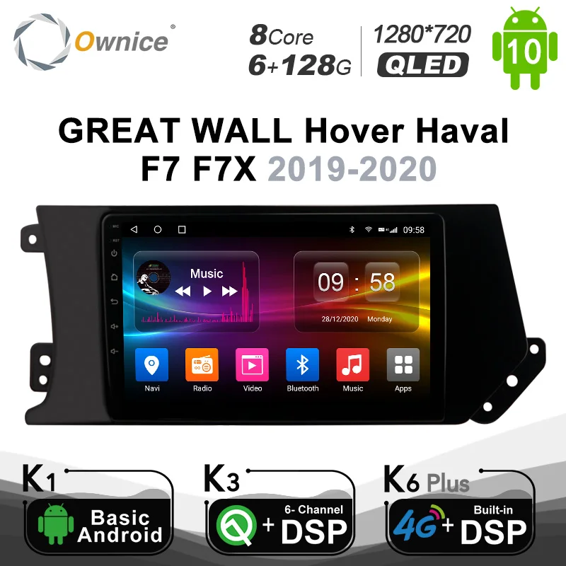 

Автомагнитола 6G + 10,0G на Android 128 для GREAT WALL Hover Haval F7 F7X 2019-2020, автомагнитола с GPS, 4G, LTE, 1280*720