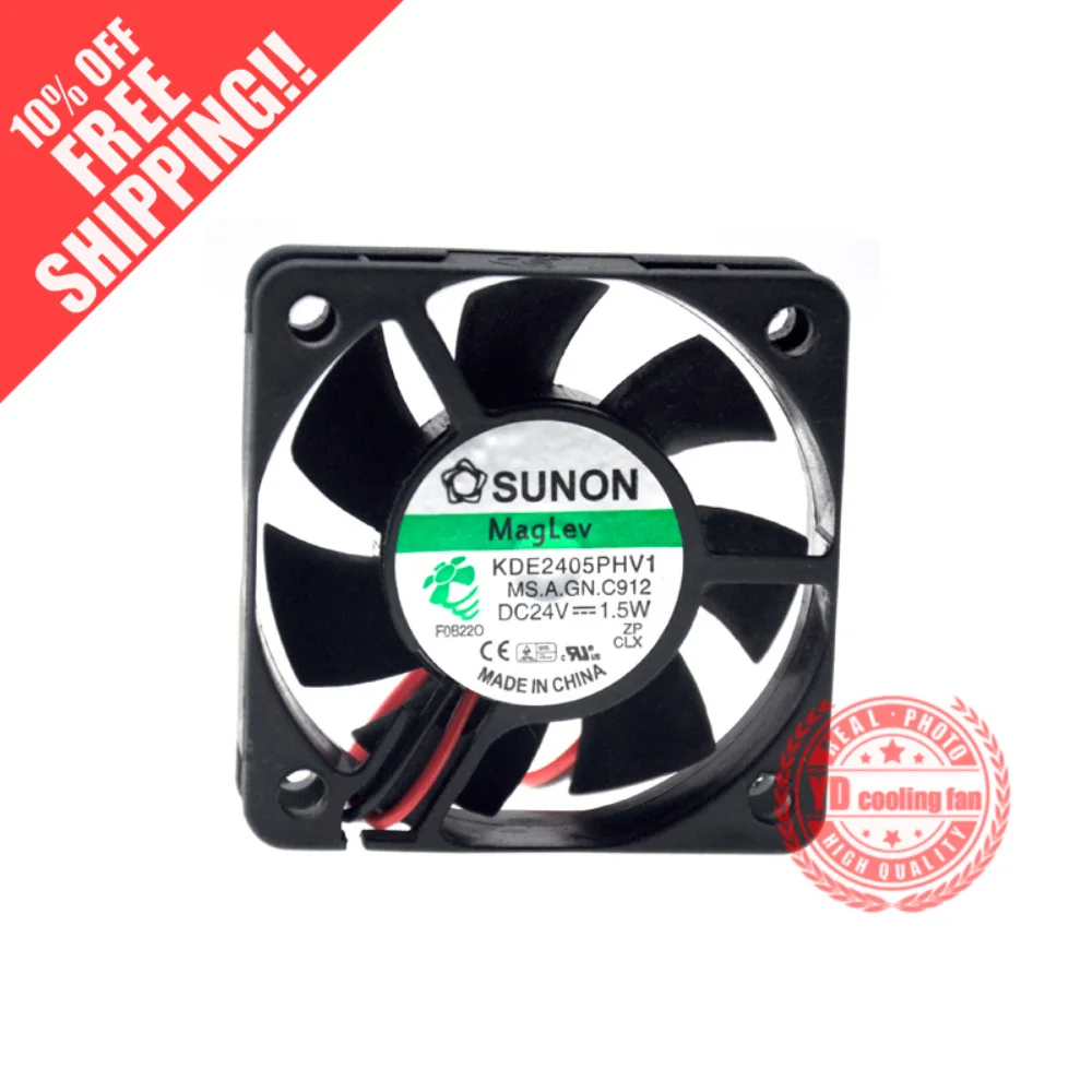 Подержанный охлаждающий вентилятор SUNON KDE2405PHV1 5015 5 см 24 В 1,5 Вт 2 линии magleo