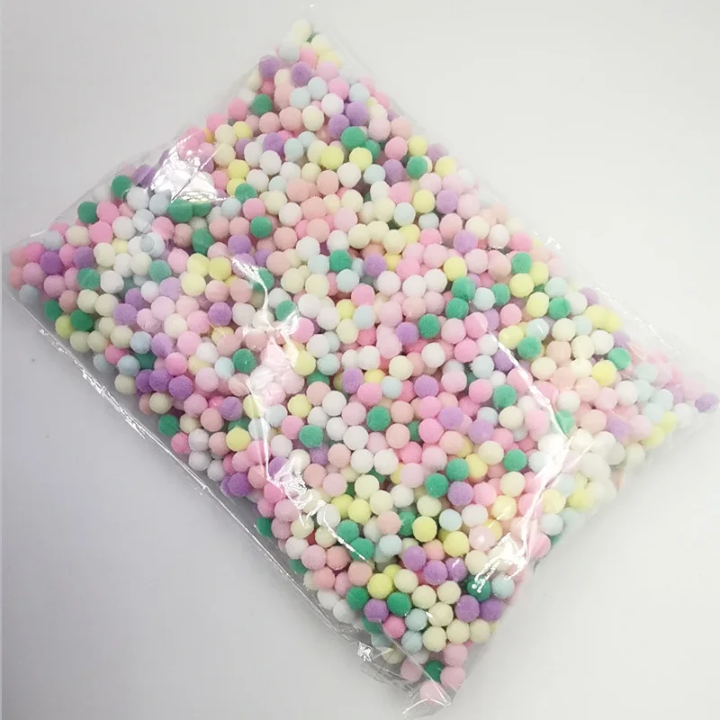 10000Pcs10mm Mini Fluffy Pompom Mixed Color Soft Pom Pom Plush Balls  Pompon for Wedding Home Decoration DIY Toys Craft