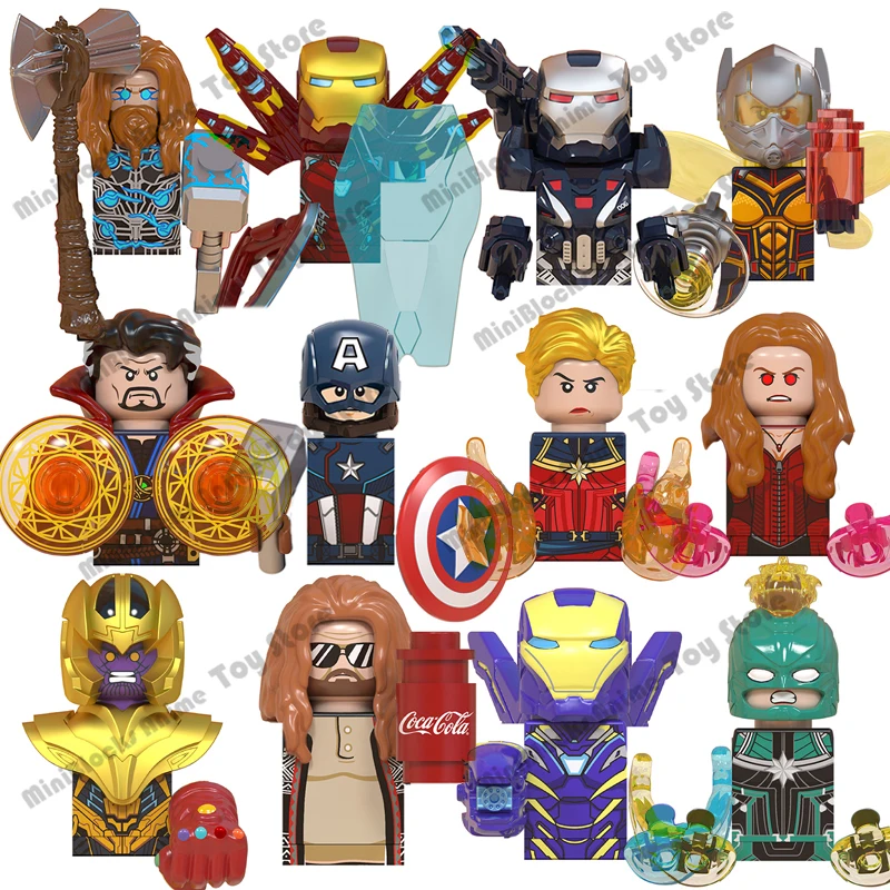 

Одиночная распродажа, кирпичные мини-фигурки из фильма «Marvel Мстители»