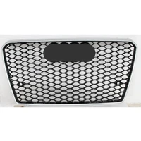 for rs7 style front sport hex mesh honeycomb hoodgrill chrome frame gloss black for audi a7s7 2009 2015 caraccessories