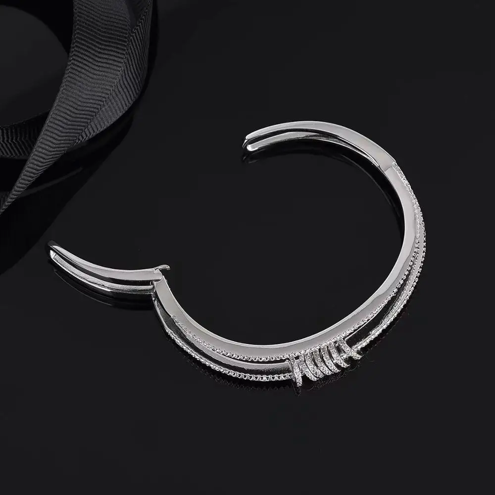 925 стерлингового серебра для женщин с двойным рядом камней мульти браслеты