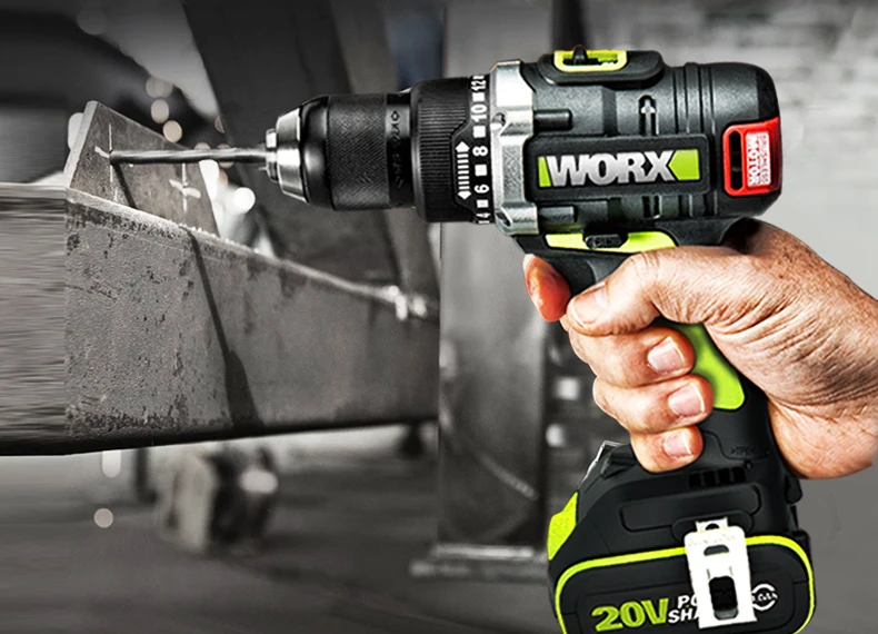 WORX электрическая дрель 20 В положительный отрицательный пистолет дрель передача на расширение Винт инструмент