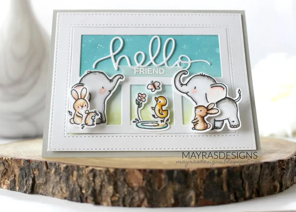 Прозрачные силиконовые штампы с очаровательными животными и фразой новинка 2019