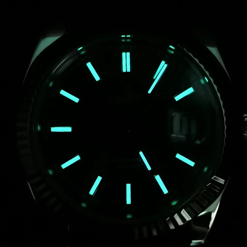 

Cronos New Luxury Automatic Watch 100M Waterproof C3 Luminous Dial Stainless Steel Band Sapphire Glass Mechanical Diving Watch