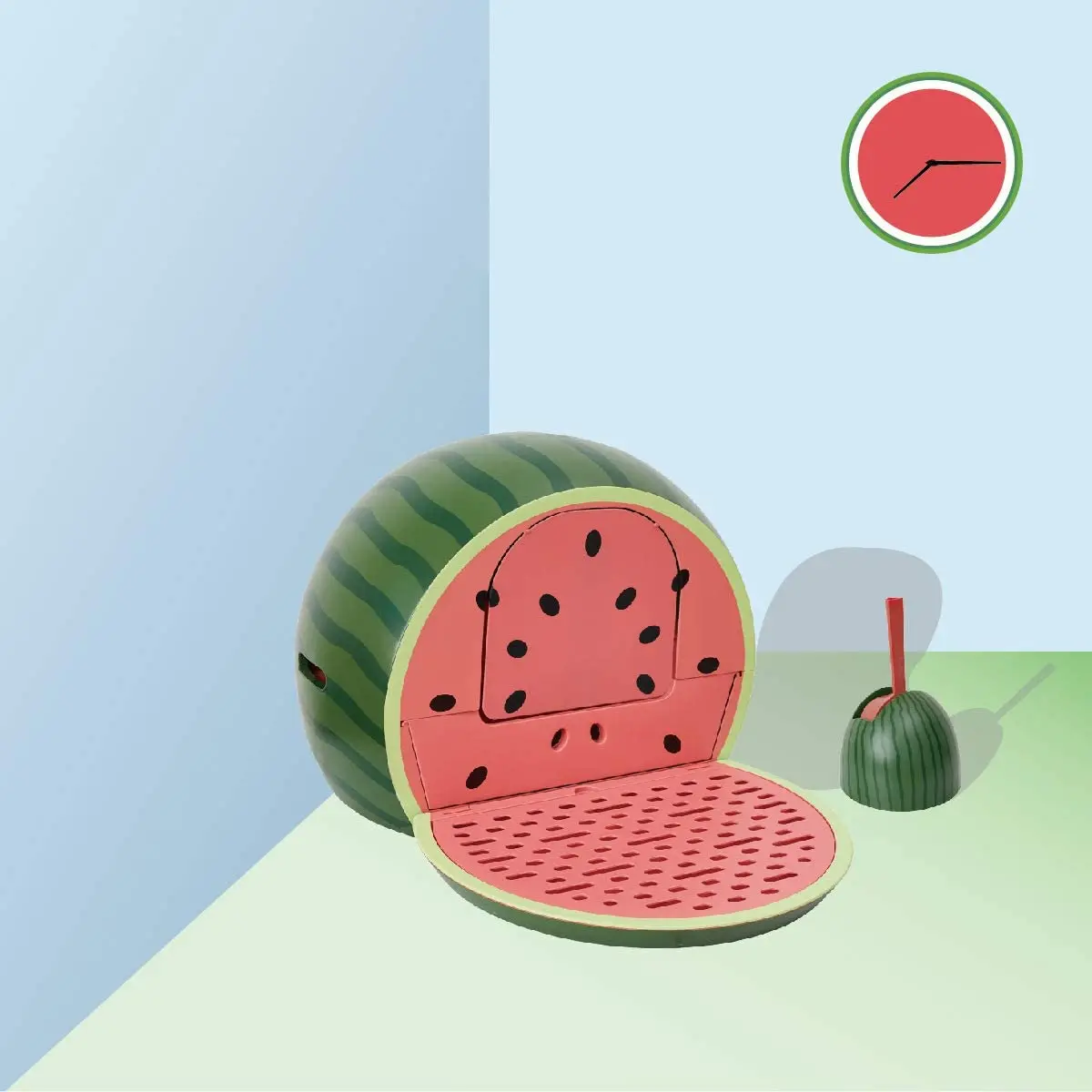 Кошка большой арбуз полностью закрытый поднос для туалета кошачий Туалет