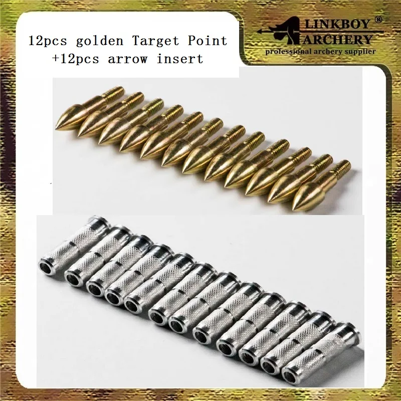Стрельба из лука 12 шт Золотая Цель Точка 75гр/100гр 8-32 Whorl и алюминиевая стрела