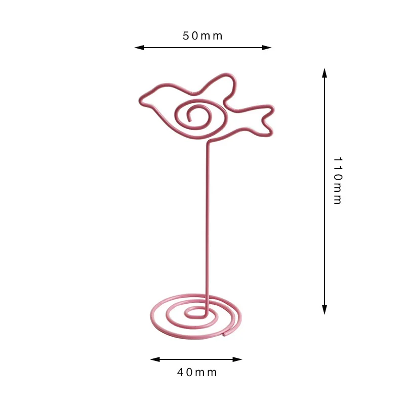 10 шт. розовый стол место карты Количество держателей фотографии подставки имя Memo
