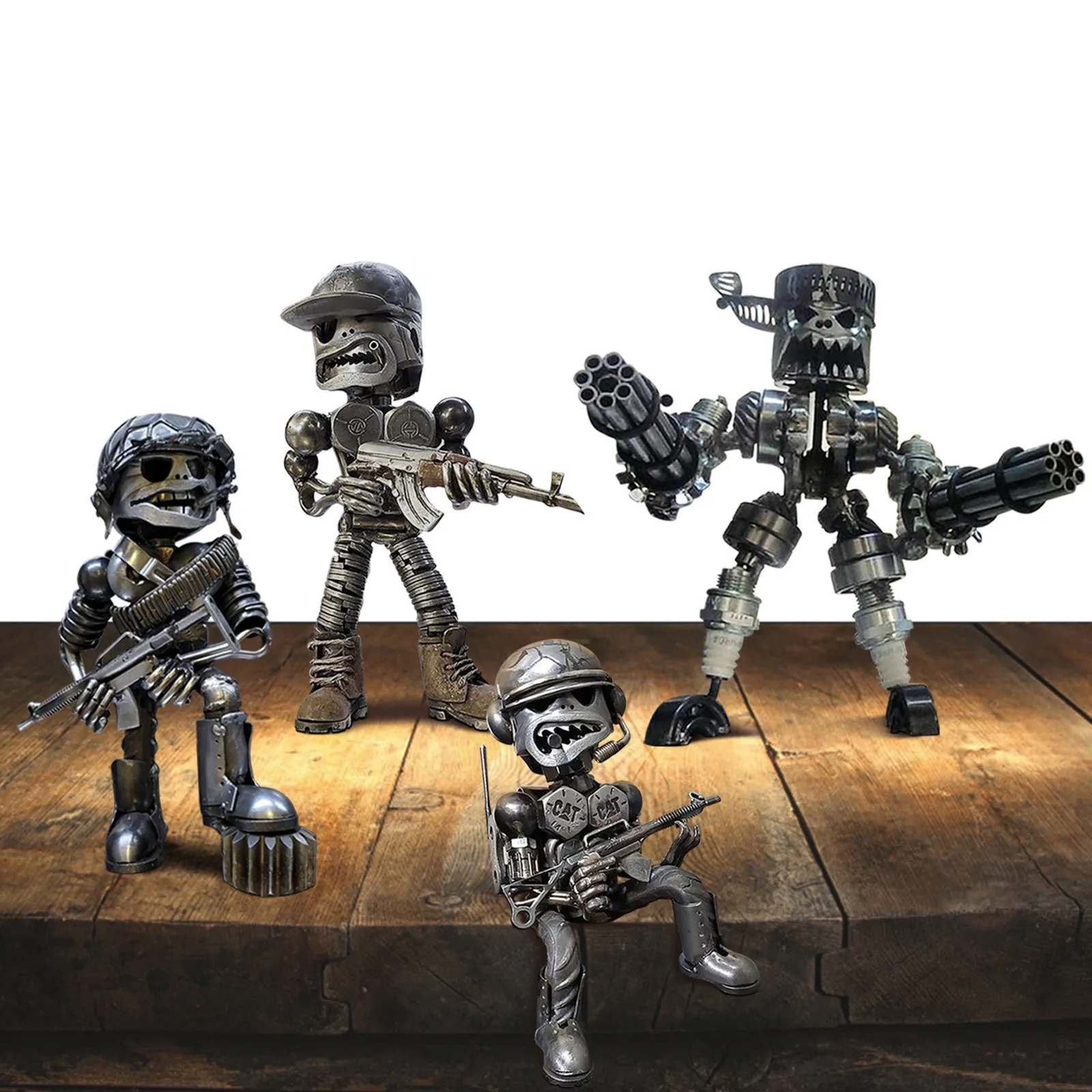 Солдатики-скелетоны украшения крутые пулеметы экшн-фигурки военная игрушка